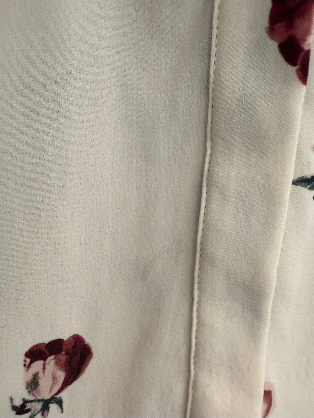 Joie Cream Blouse with Burgundy Floral Print